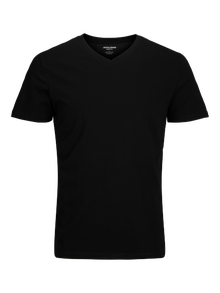 Jack & Jones Effen V-Hals T-shirts -Black - 12156102