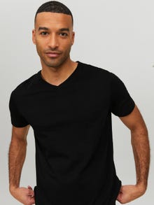 Jack & Jones Sima V-nyak Trikó -Black - 12156102