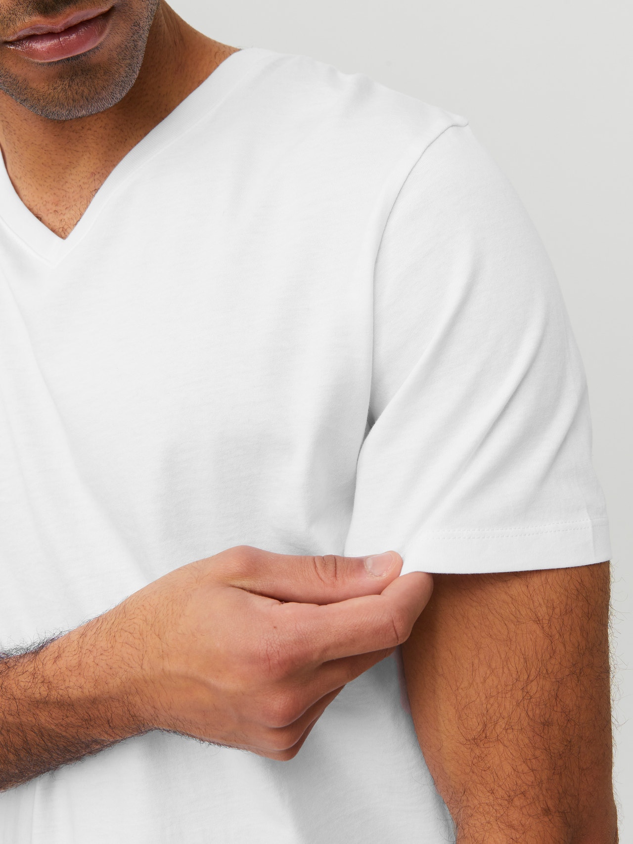 Plain V-Neck T-shirt | White | Jack & Jones®