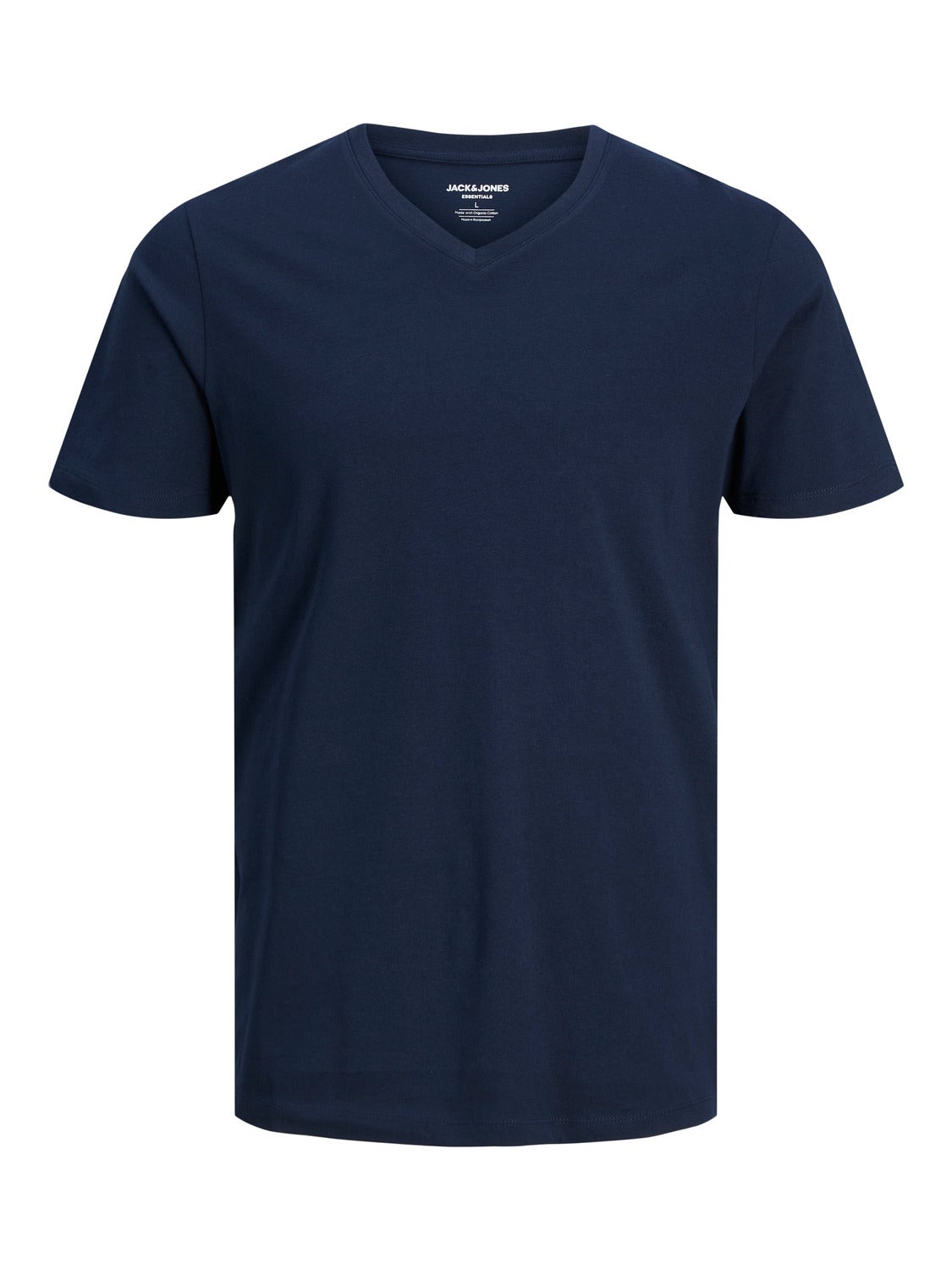 Mens navy blue on sale v neck t shirt