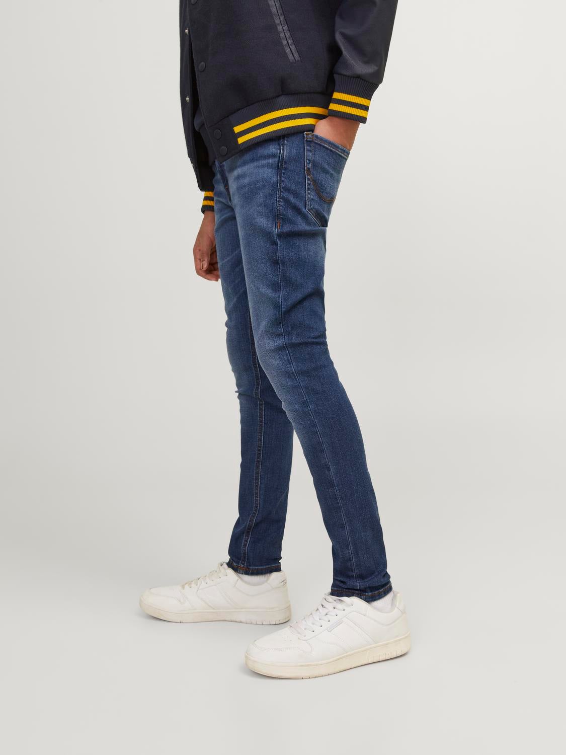 JJILIAM JJORIGINAL AM 871 Skinny Fit jeans For gutter | Medium blå 