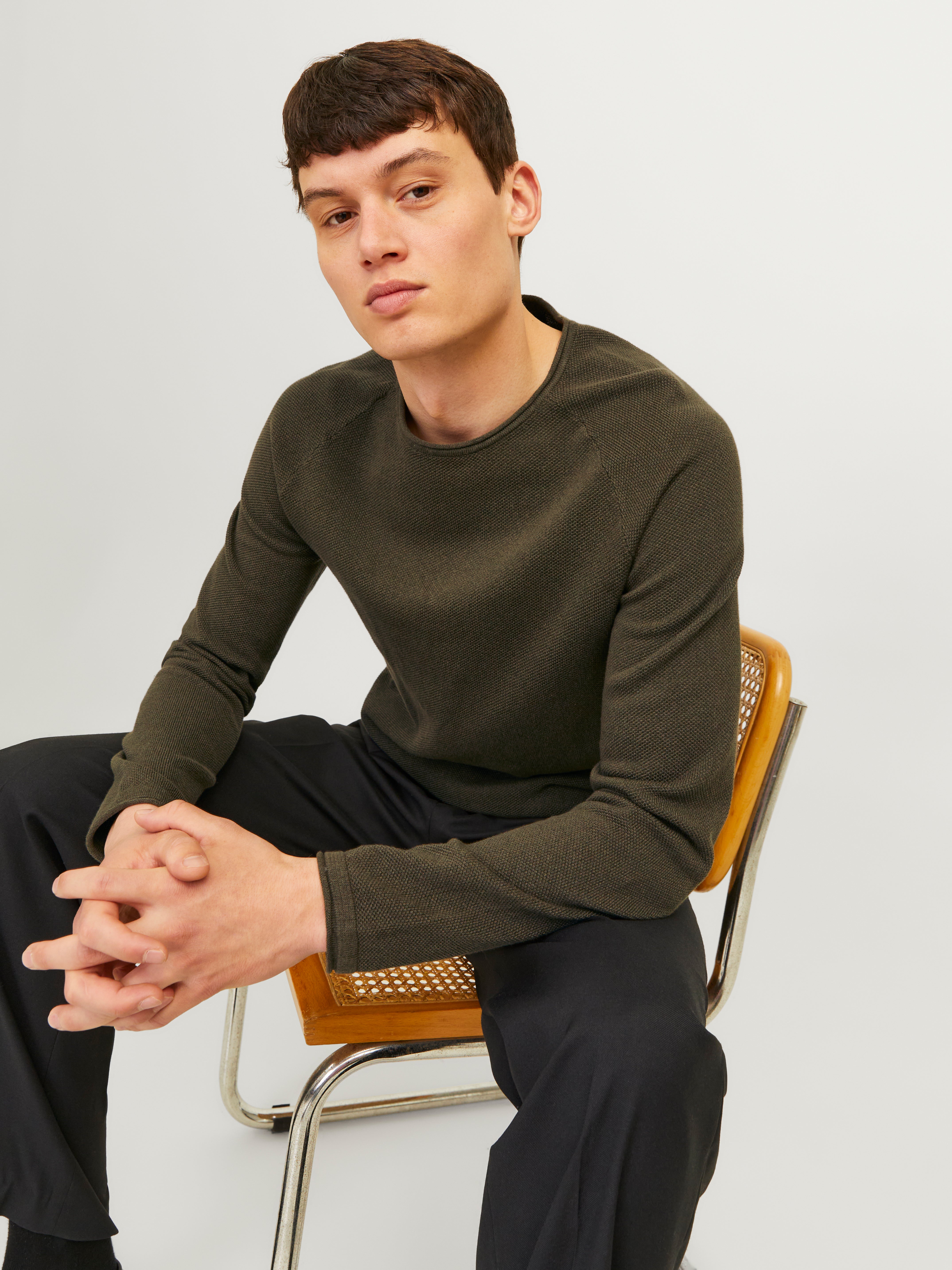 Jack & Jones Plain Crew Neck Jumper - 12157321