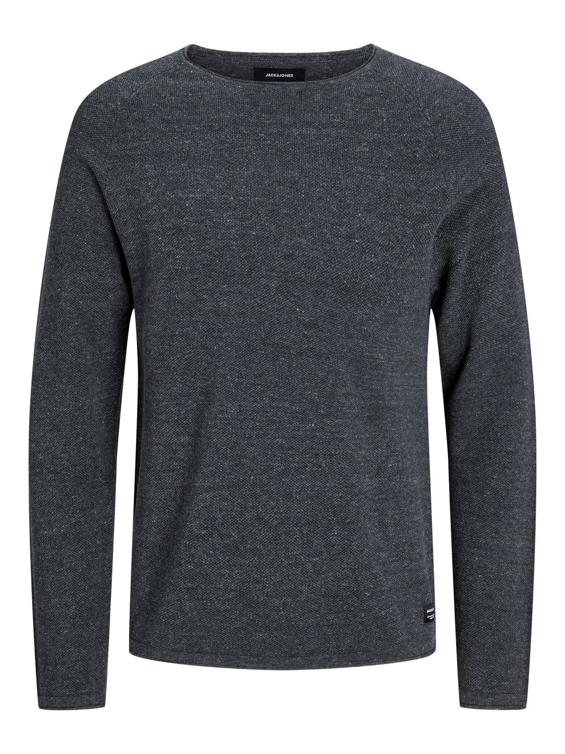 Einfarbig Strickpullover mit Rundhals | Dunkelgrau | Jack & Jones® 