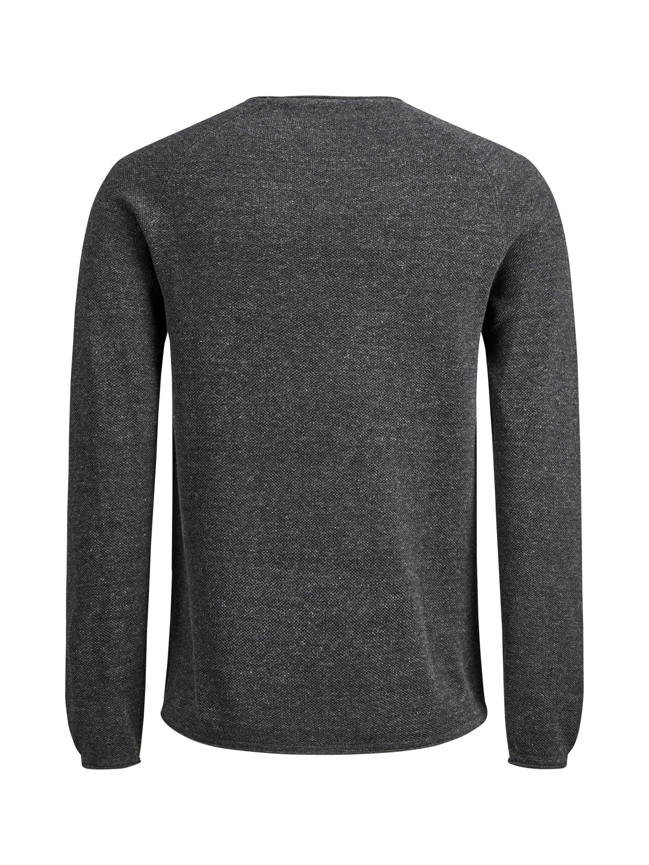 Jack & Jones Plain Knitted pullover -Dark Grey Melange - 12157321