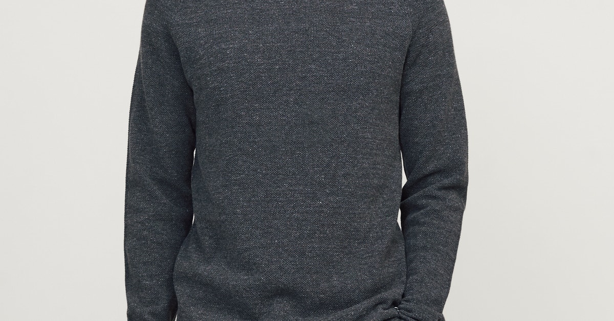 Plain Knitted pullover Dark Grey Jack Jones®