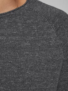 Jack & Jones Einfarbig Strickpullover mit Rundhals -Dark Grey Melange - 12157321