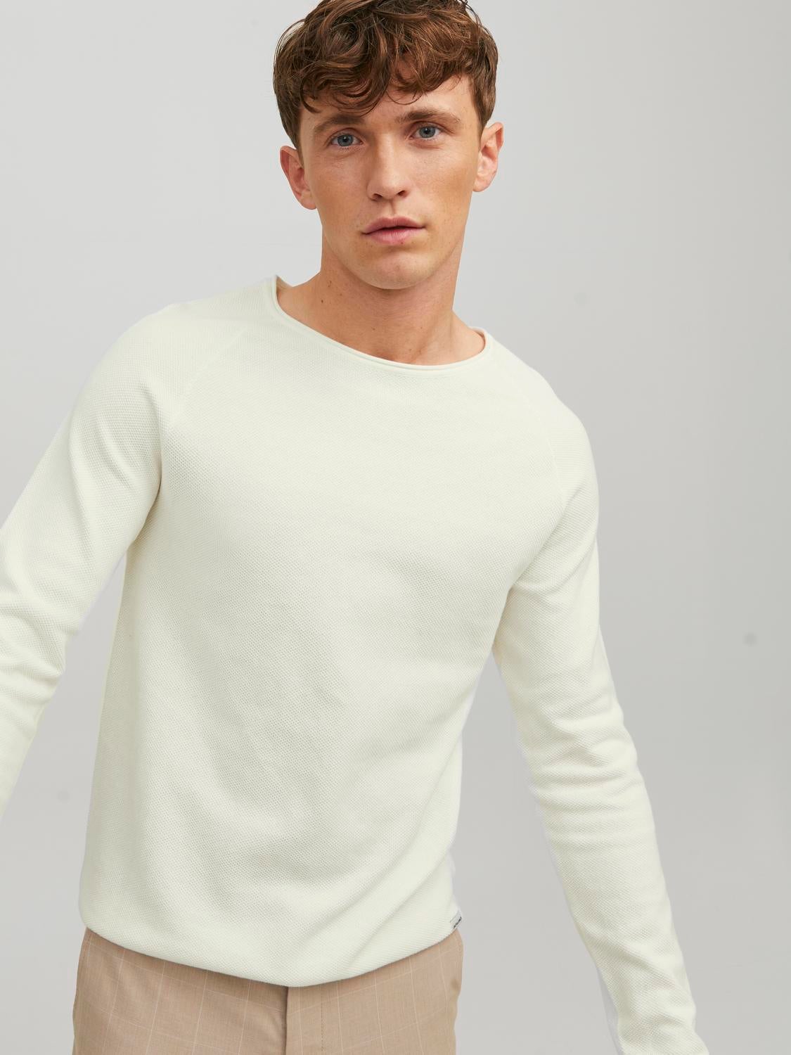 Jack & Jones Plain Crew Neck Jumper - 12157321