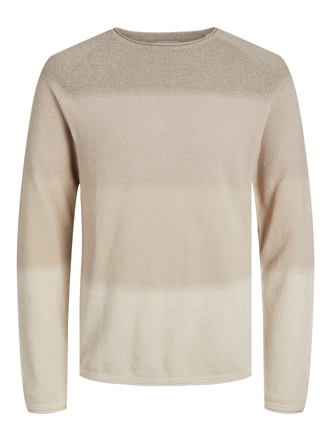 Einfarbig Strickpullover mit Rundhals | Beige | Jack & Jones® 