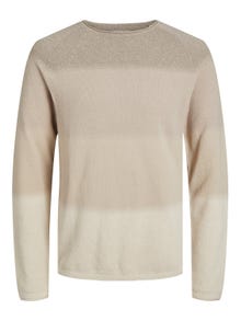 Jack & Jones Jersey con cuello redondo -Oatmeal - 12157321