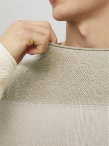 Jack & Jones Plain Knitted pullover -Oatmeal - 12157321