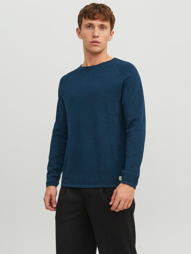 Jack & Jones Vanlig Strikkegenser med rund hals - 12157321