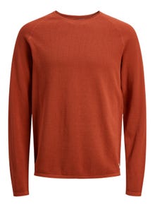 Jack & Jones Ühevärviline Meeskonnakaelusega džemper -Cinnabar - 12157321