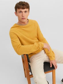 Jack & Jones Pull en maille à col rond -Honey Gold - 12157321