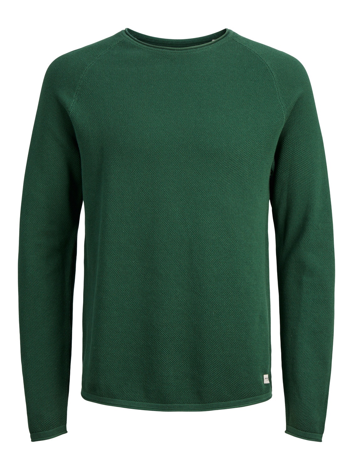 Jack & Jones Enfärgat Crewneck Stickad tröja -Dark Green - 12157321
