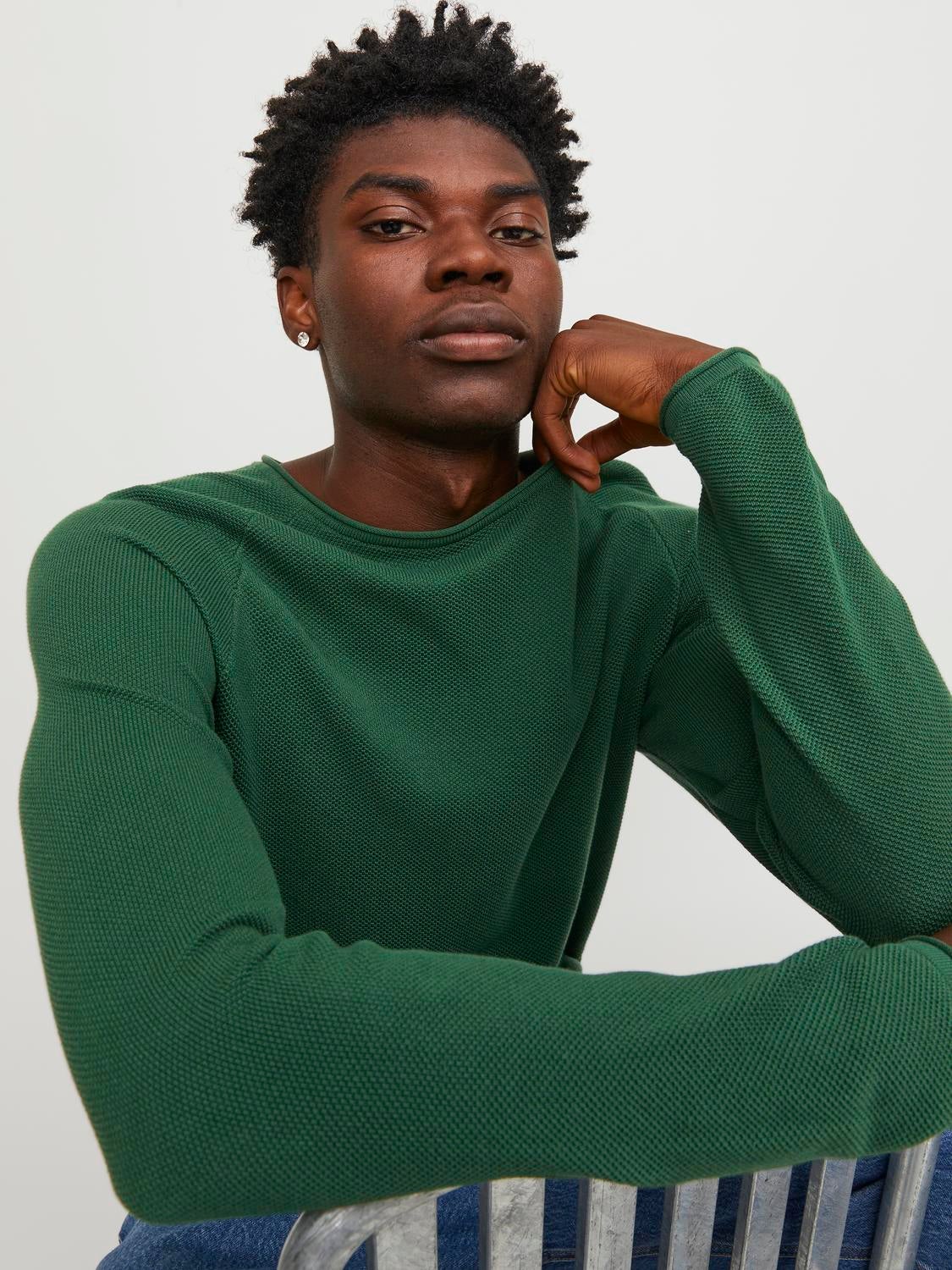 Dark green sale v neck jumper