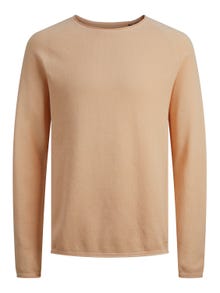 Jack & Jones Plain Knitted pullover -Apricot Ice  - 12157321