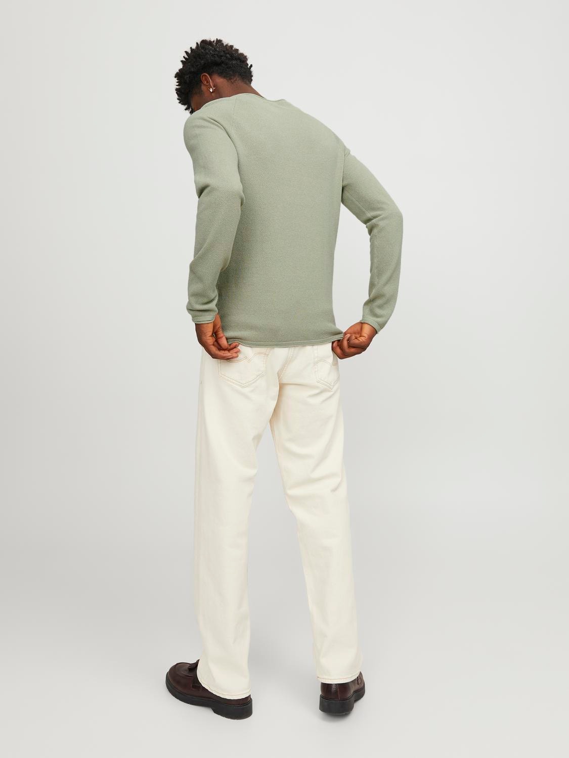 Jack & Jones Plain Knitted pullover -Desert Sage - 12157321