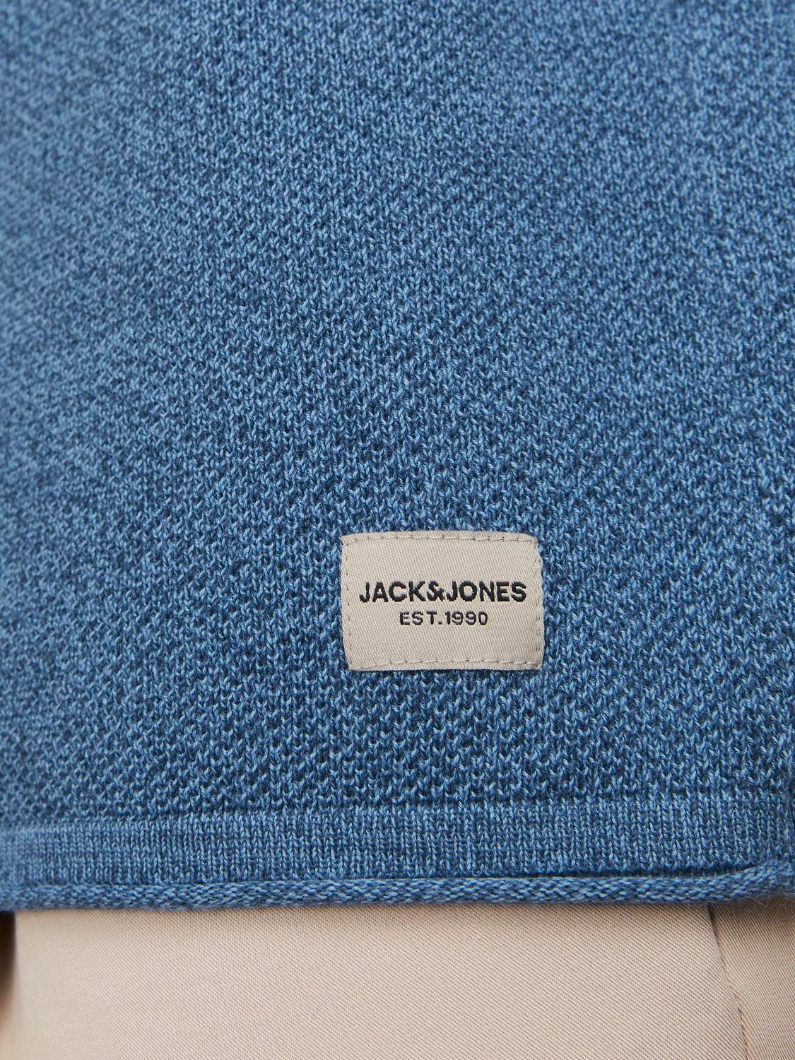 Jack & Jones Enfärgat Crewneck Stickad tröja -Pacific Coast - 12157321