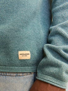 Jack & Jones Gładki Sweter z dzianiny z okrągłym dekoltem -Goblin Blue - 12157321