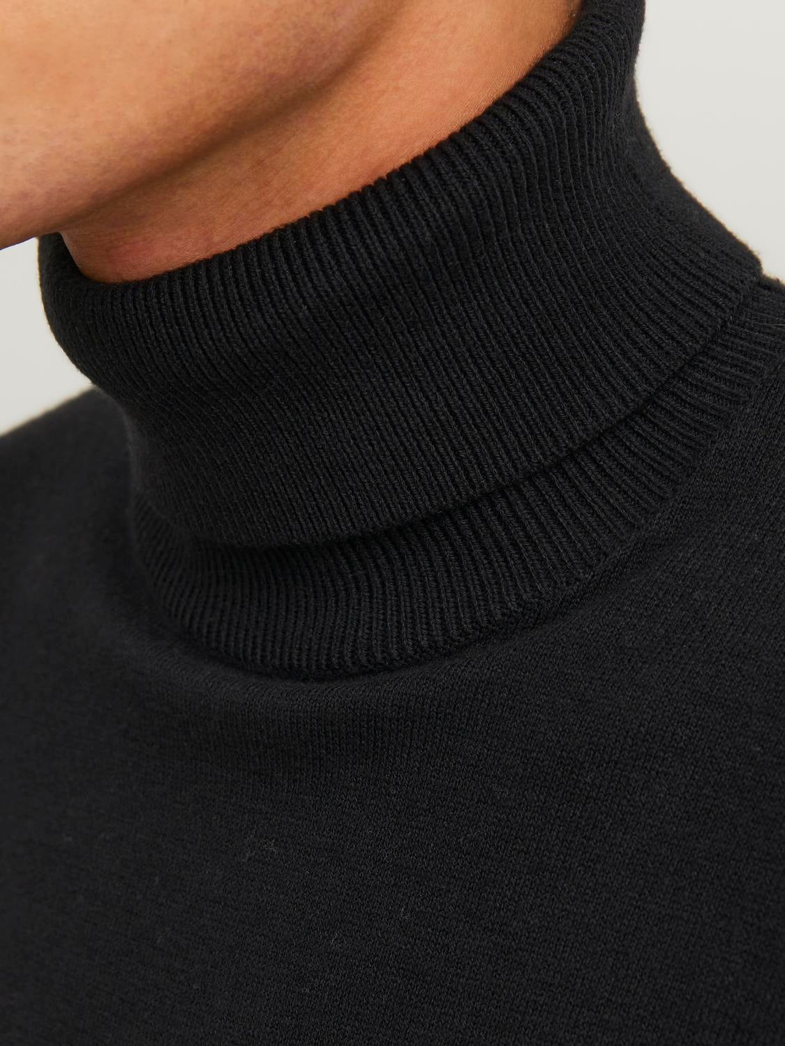 Plain Turtleneck | Black | Jack & Jones®