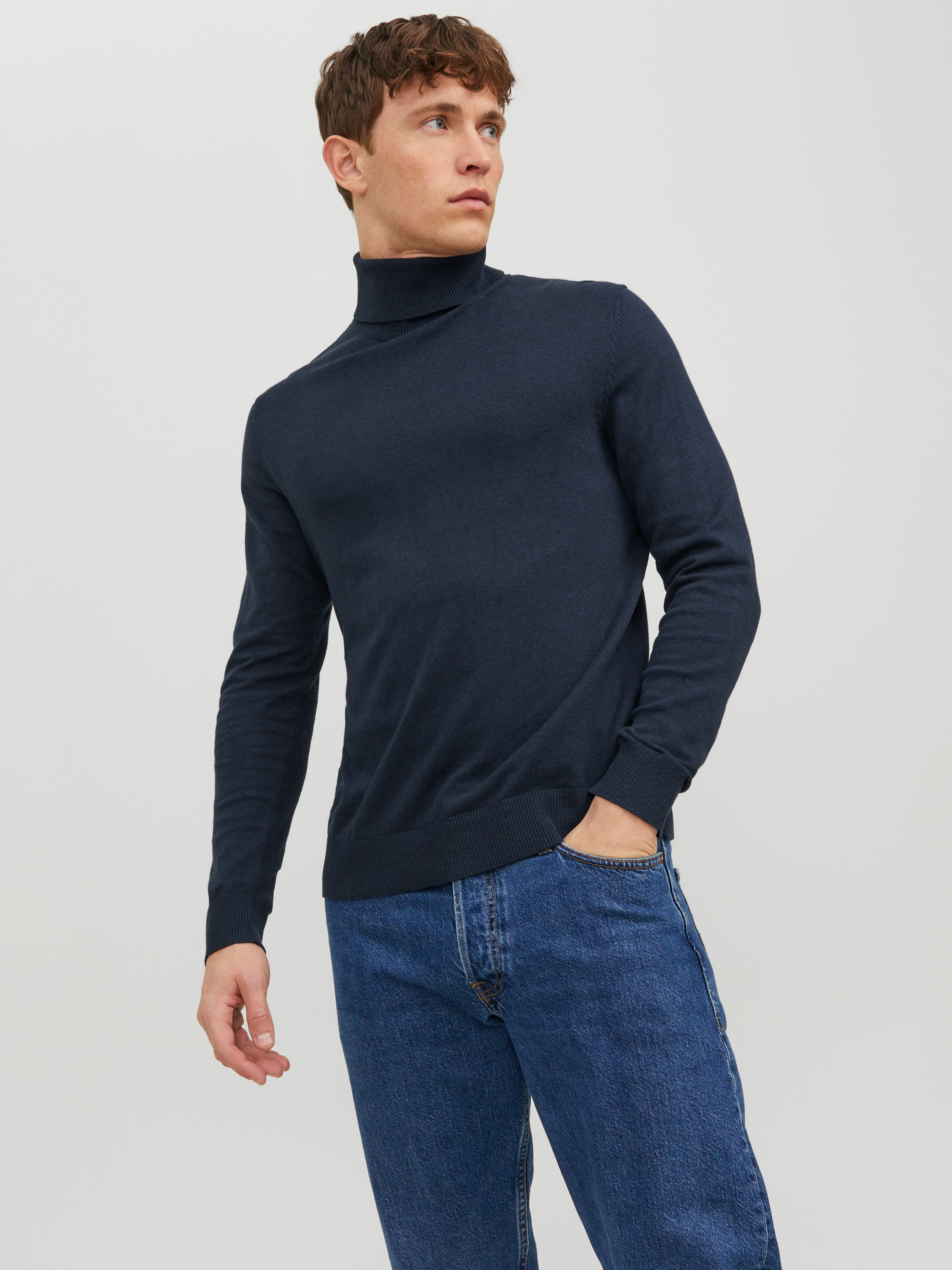 Men's Jumpers: Knitted Black, Grey, Red 