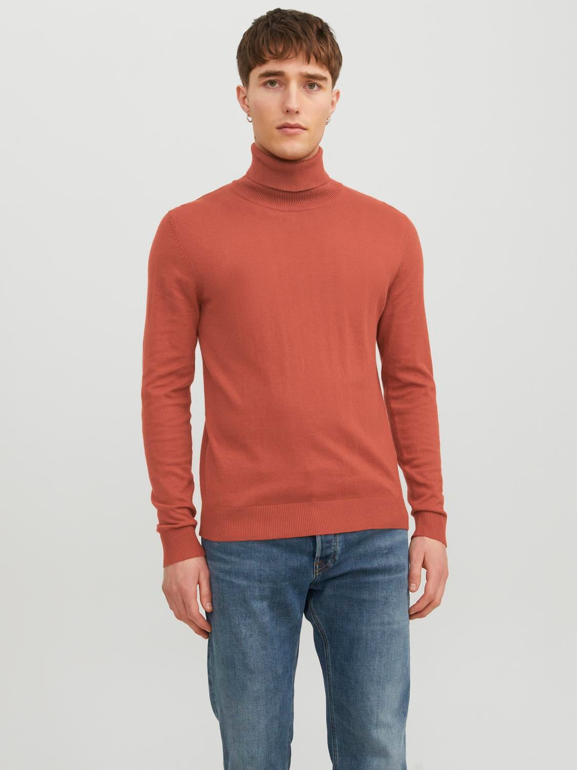 Red discount plain jumper