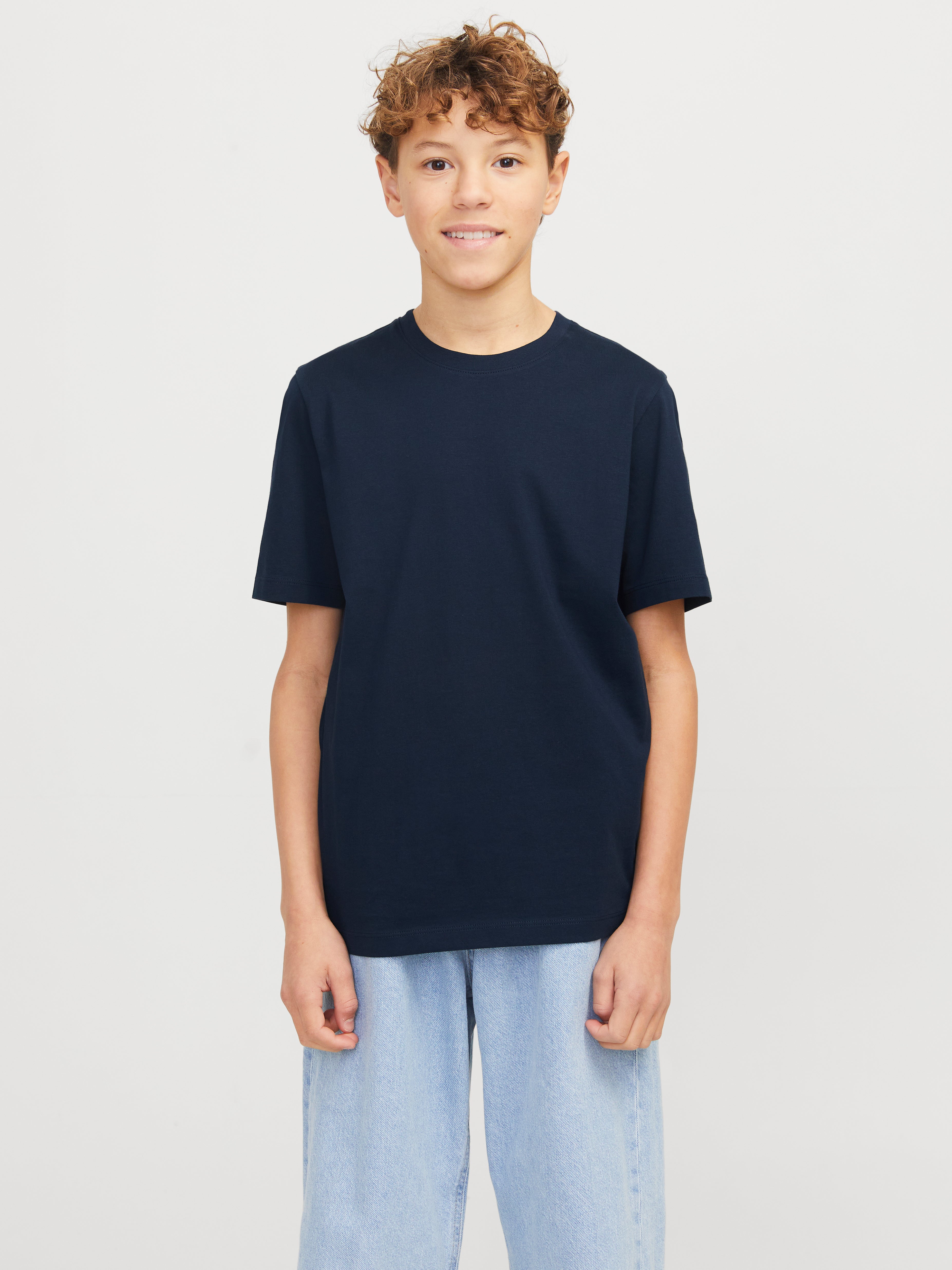 T-shirt Uni Pour Les Garçons - Jack & Jones - Modalova