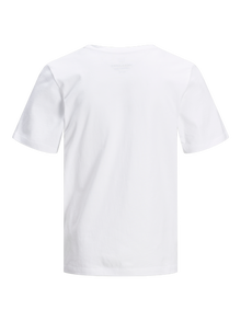 Jack & Jones Vanlig T-skjorte Junior -White - 12158433