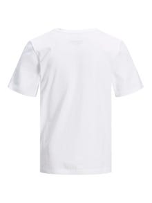 Jack & Jones Vanlig T-skjorte For gutter -White - 12158433
