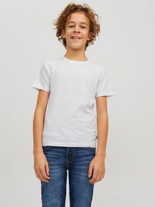 Jack & Jones Vanlig T-skjorte Junior -White - 12158433