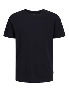 Jack & Jones Gładki T-shirt Dla chłopców -Black - 12158433