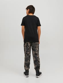 Jack & Jones Enfärgat T-shirt För pojkar -Black - 12158433
