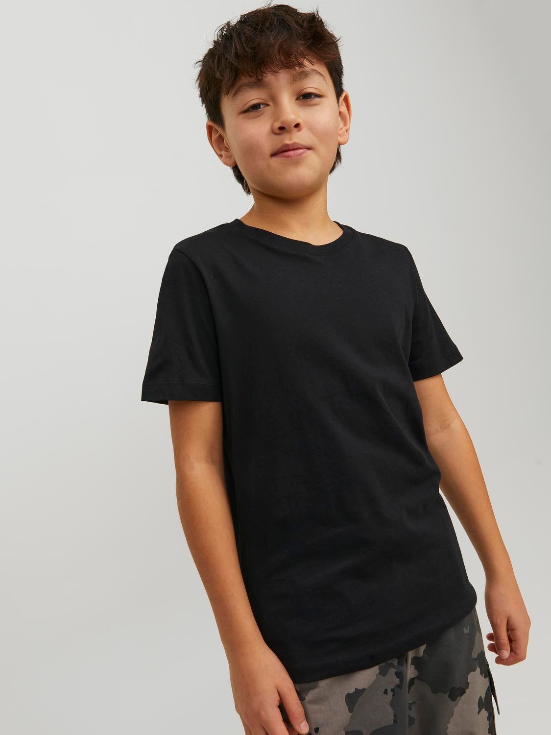 Camiseta negra liso para niños