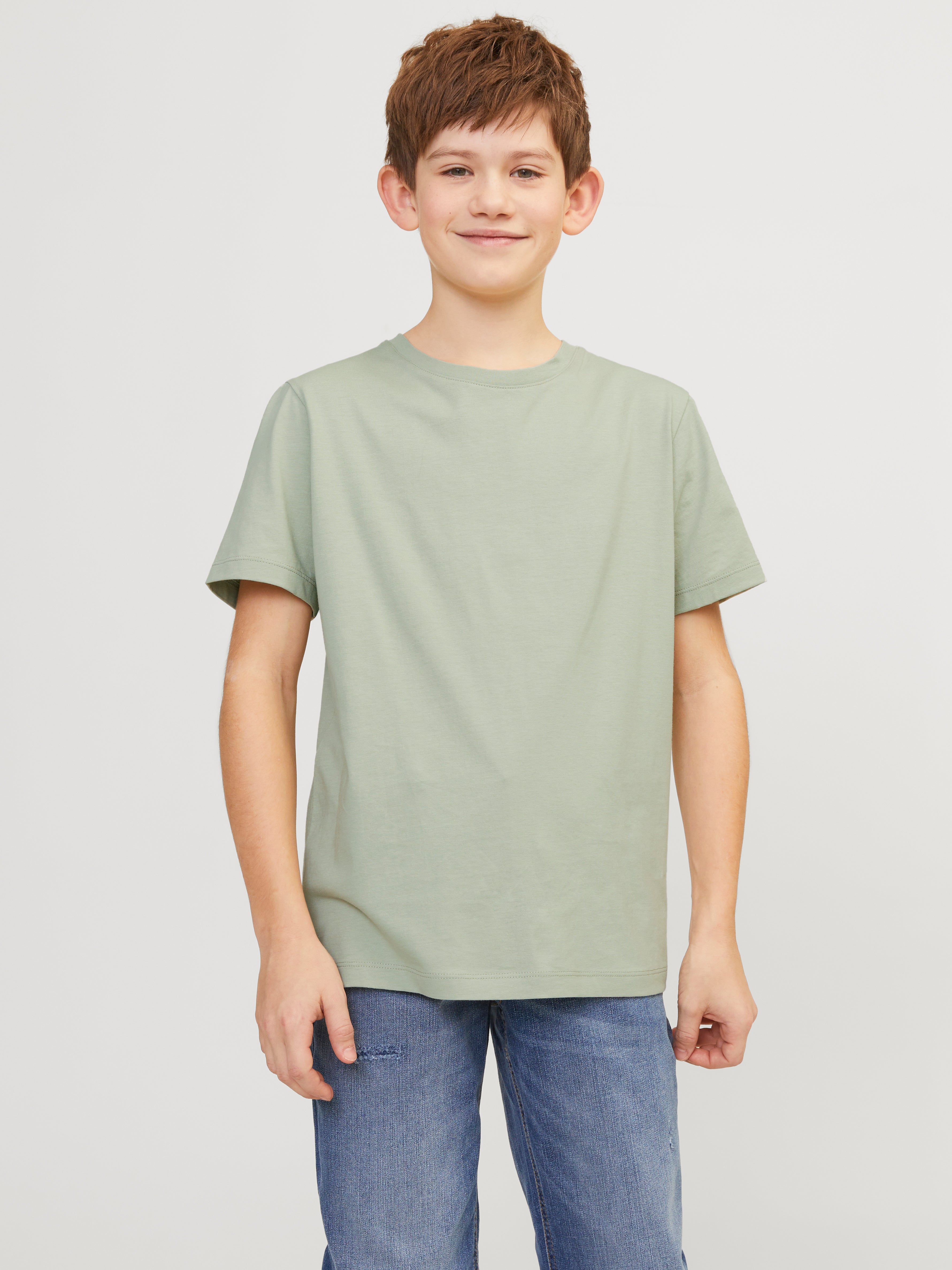 T shirt Uni Pour les gar ons Vert clair Jack Jones