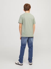 Jack & Jones Vanlig T-skjorte For gutter -Desert Sage - 12158433
