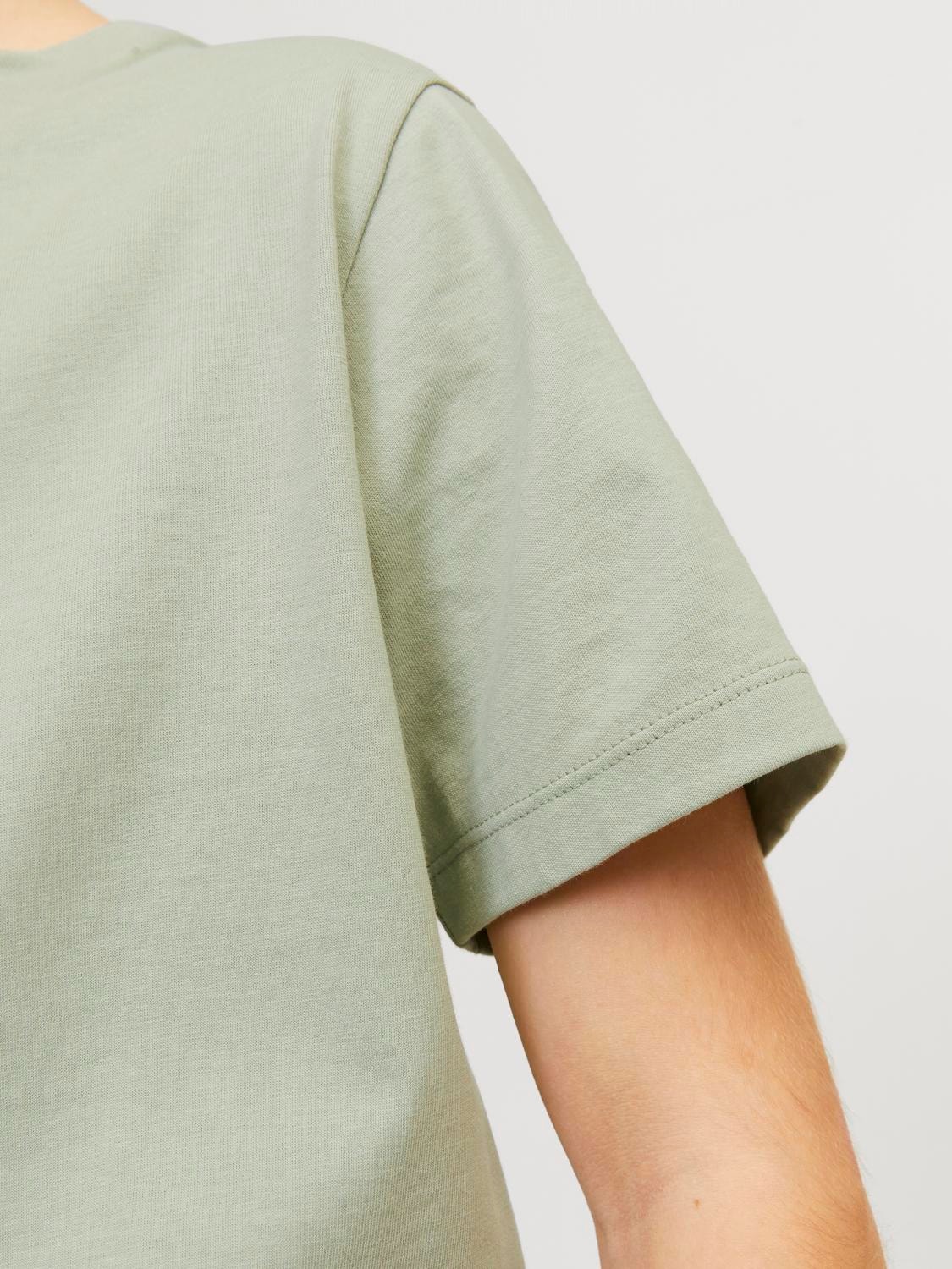 Jack & Jones Ensfarvet T-shirt Til drenge -Desert Sage - 12158433