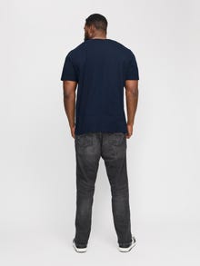 Jack & Jones Plius Vienspalvis Marškinėliai -Navy Blazer - 12158482
