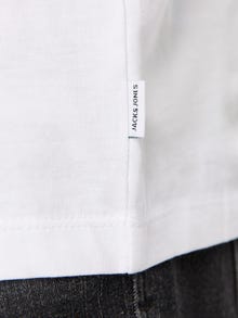 Jack & Jones Plus Size Ensfarvet T-shirt -White - 12158482
