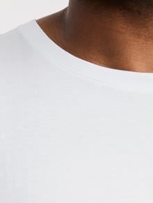Jack & Jones Plus Size Ensfarvet T-shirt -White - 12158482