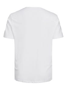 Jack & Jones Plus Size Logotyp T-shirt -White - 12158505