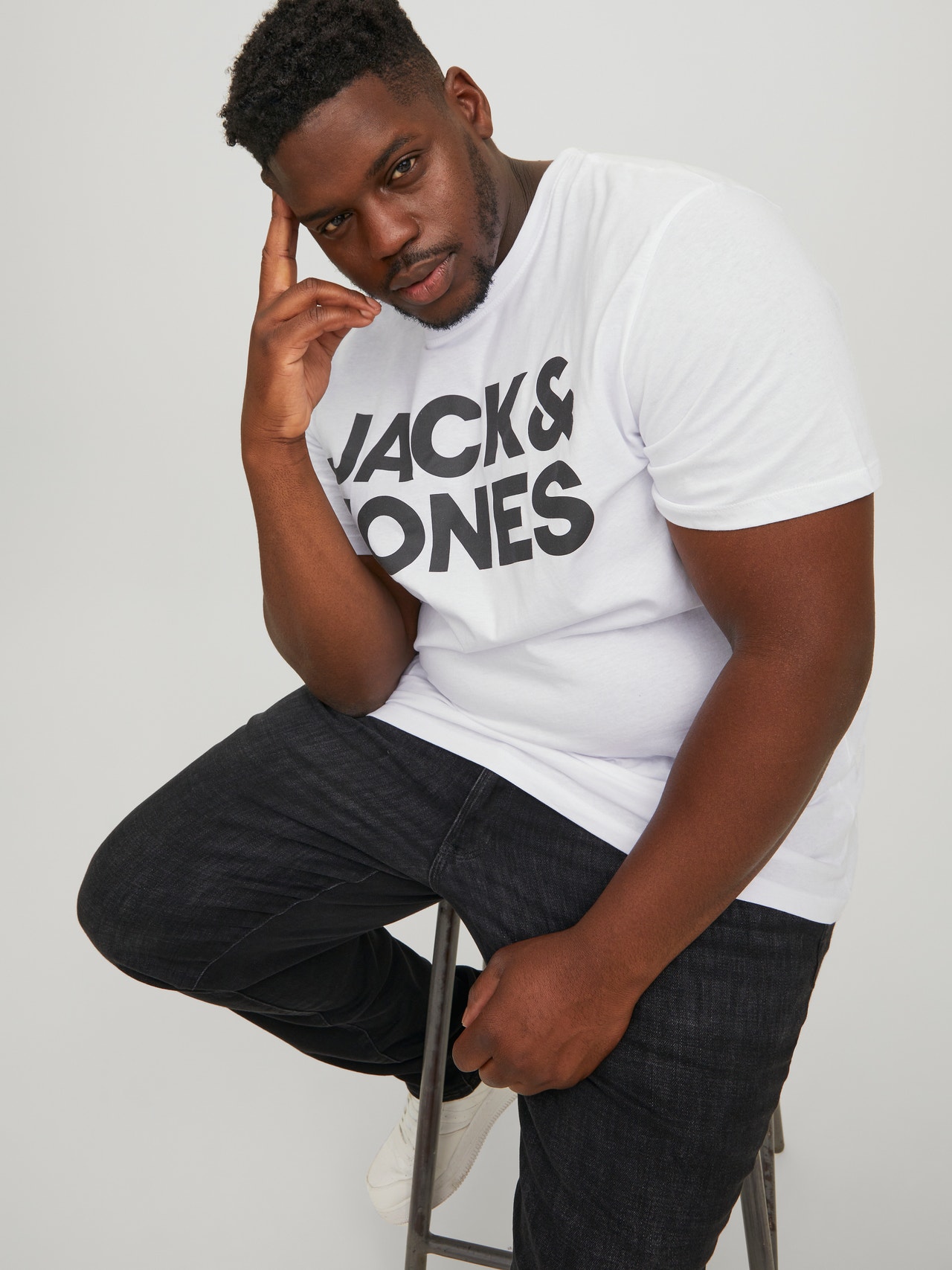 Jack & Jones Plus Size T-shirt Con logo -White - 12158505
