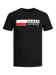Jack & Jones Plus Size Logo T-paita -Black - 12158505