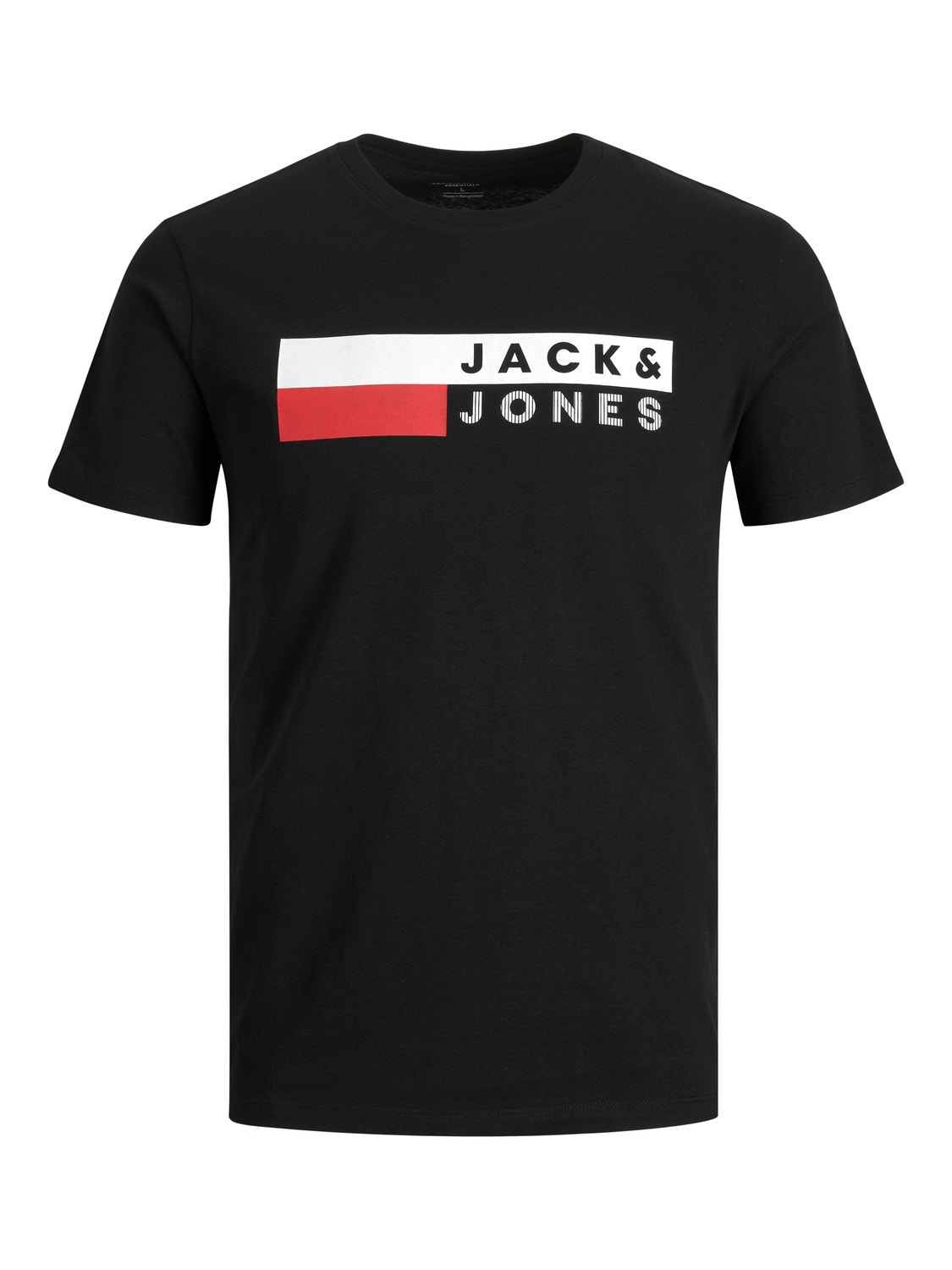 Jack & Jones Plus Size Logotipas Marškinėliai -Black - 12158505