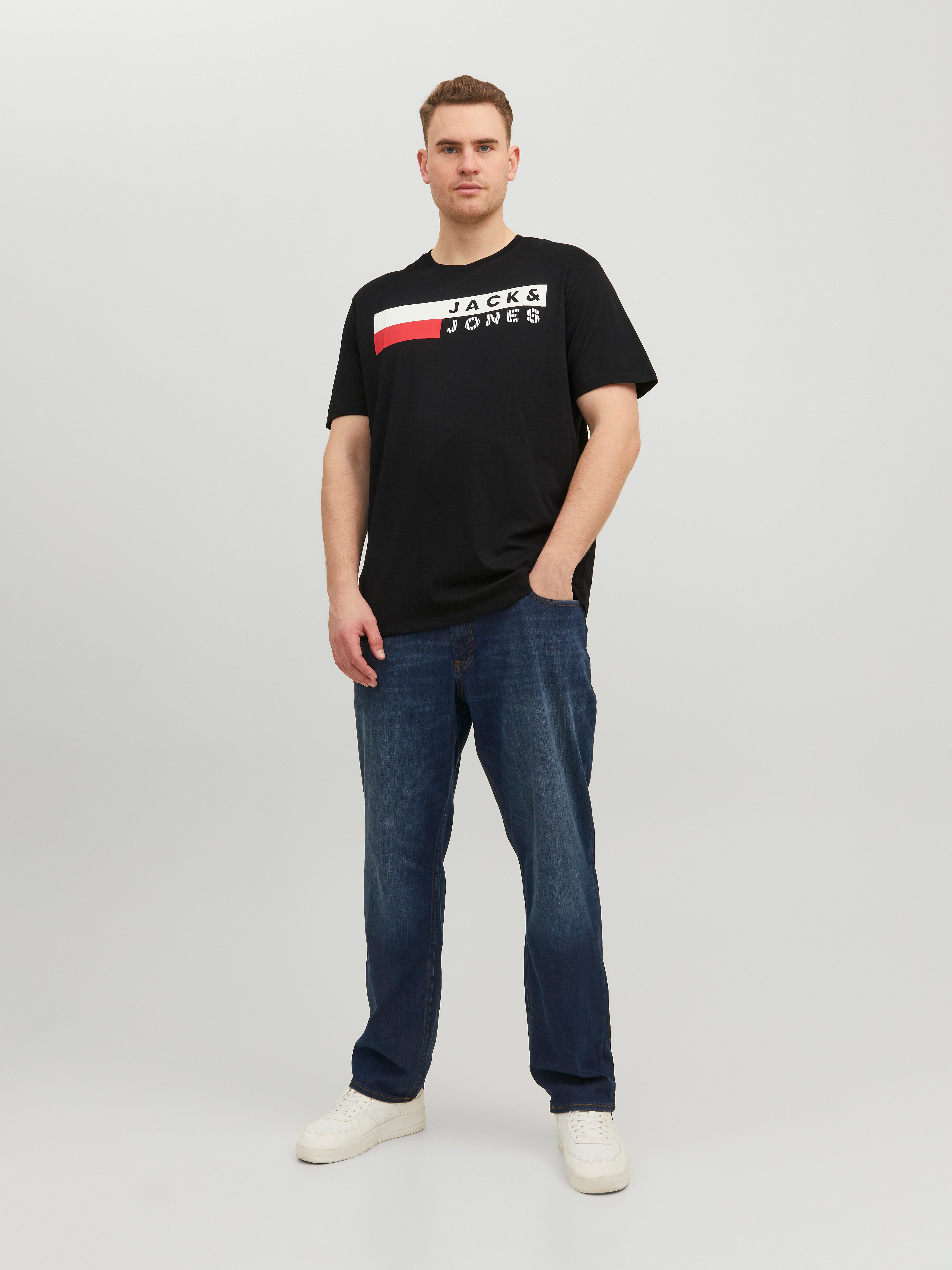 Plus Size Logo T-shirt | Schwarz | Jack & Jones®
