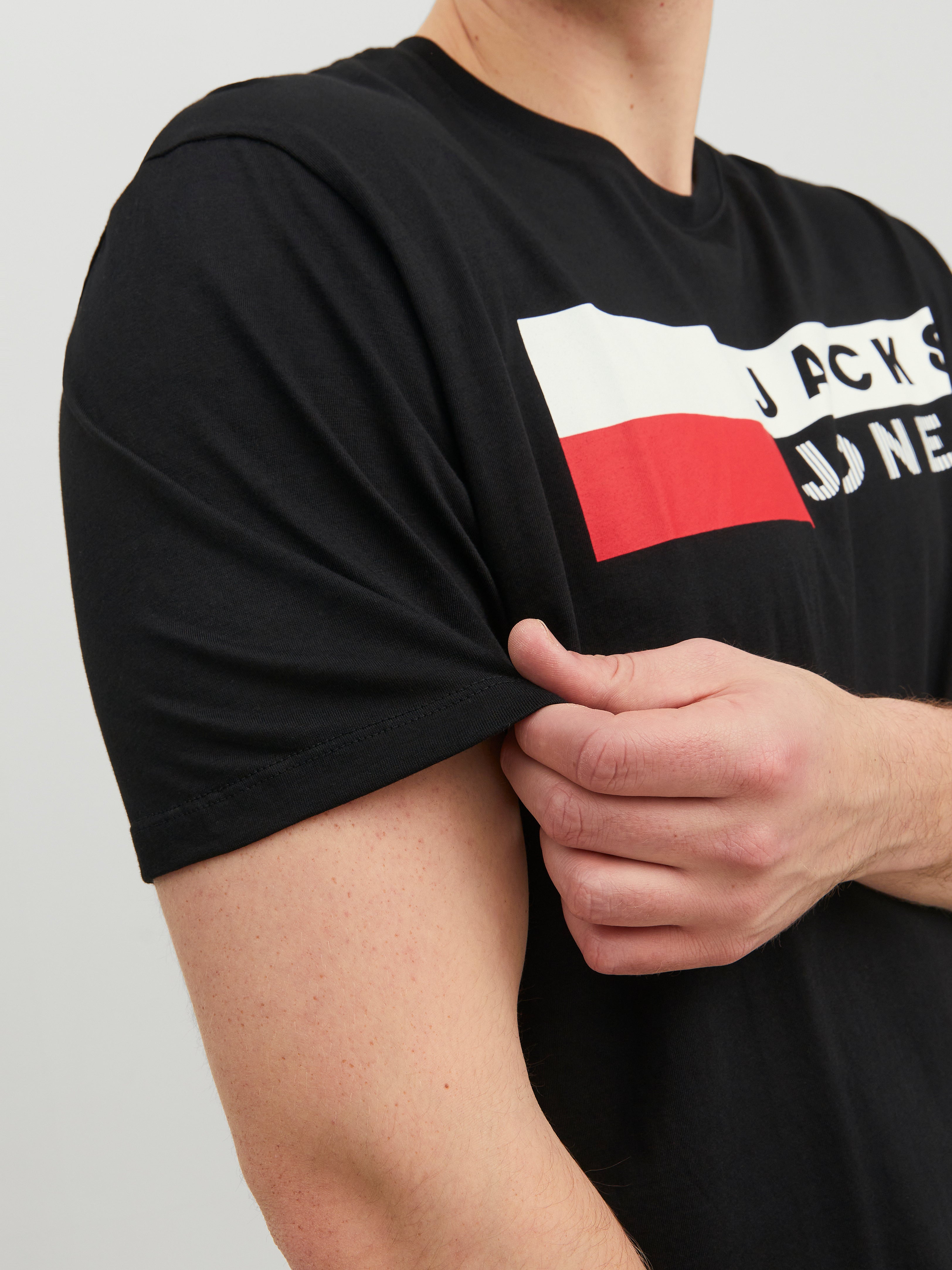 Jack & Jones Plus Size Logo T-shirt -Black - 12158505