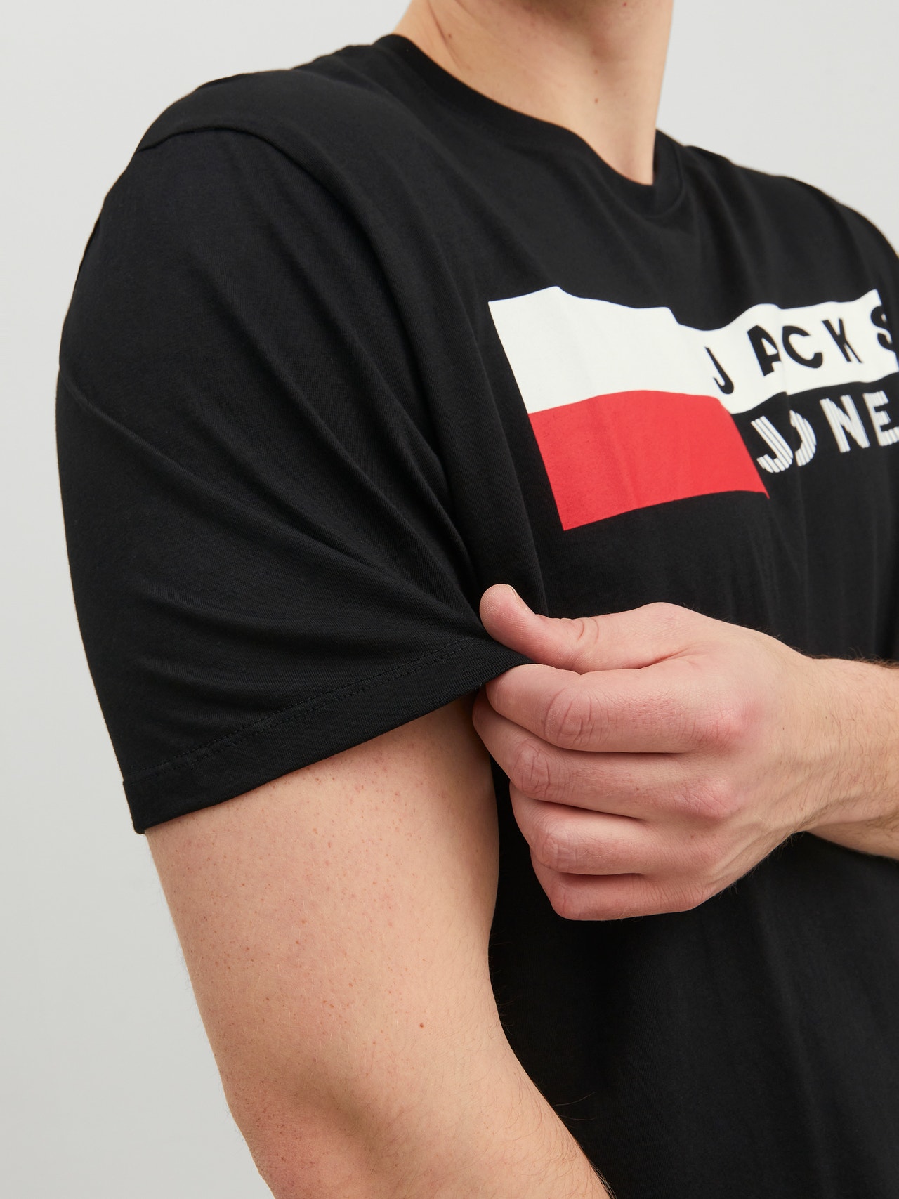 Jack & Jones Plus Size Logo T-shirt -Black - 12158505