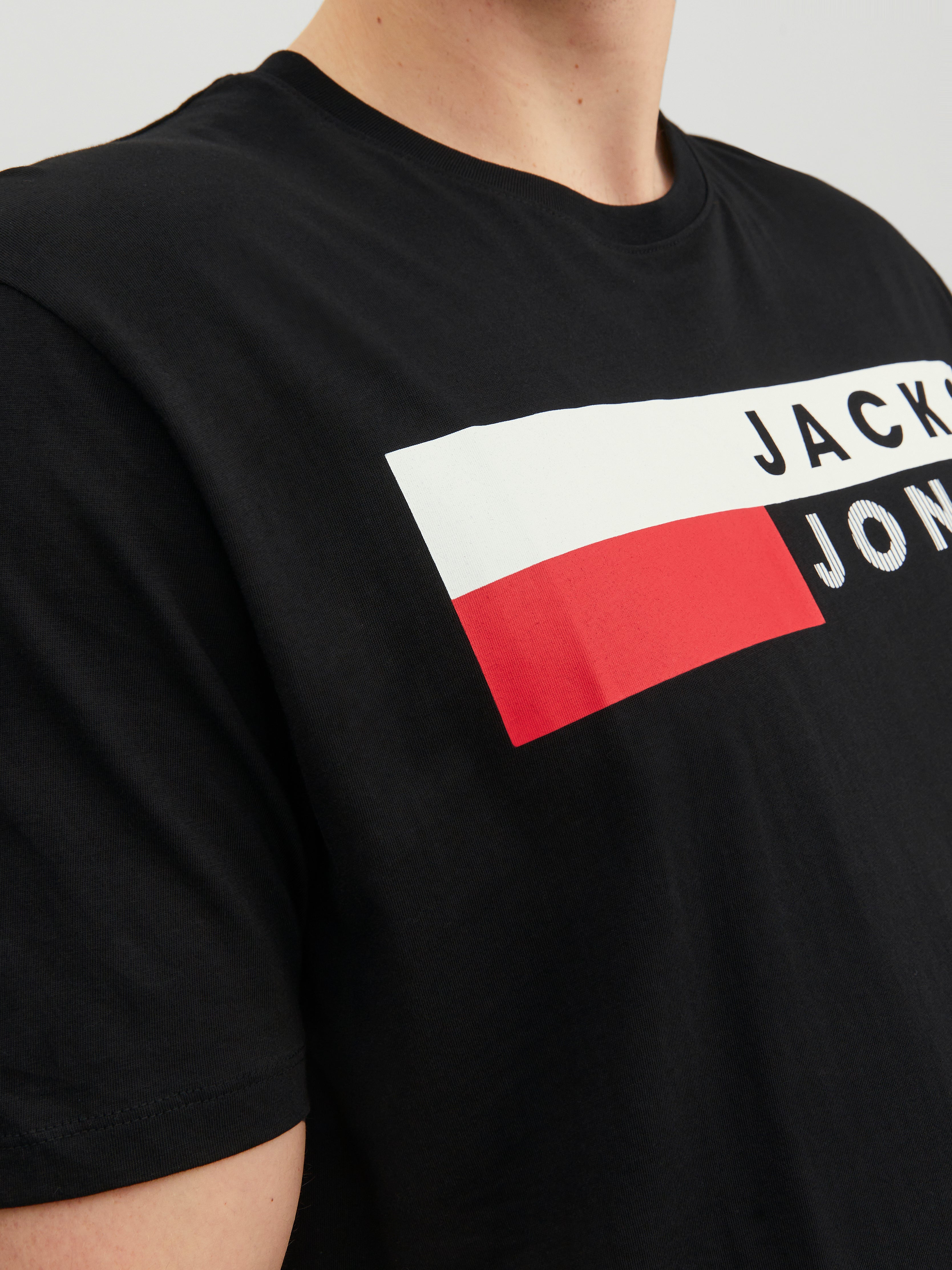 Jack & Jones Plus Size Logo T-shirt -Black - 12158505