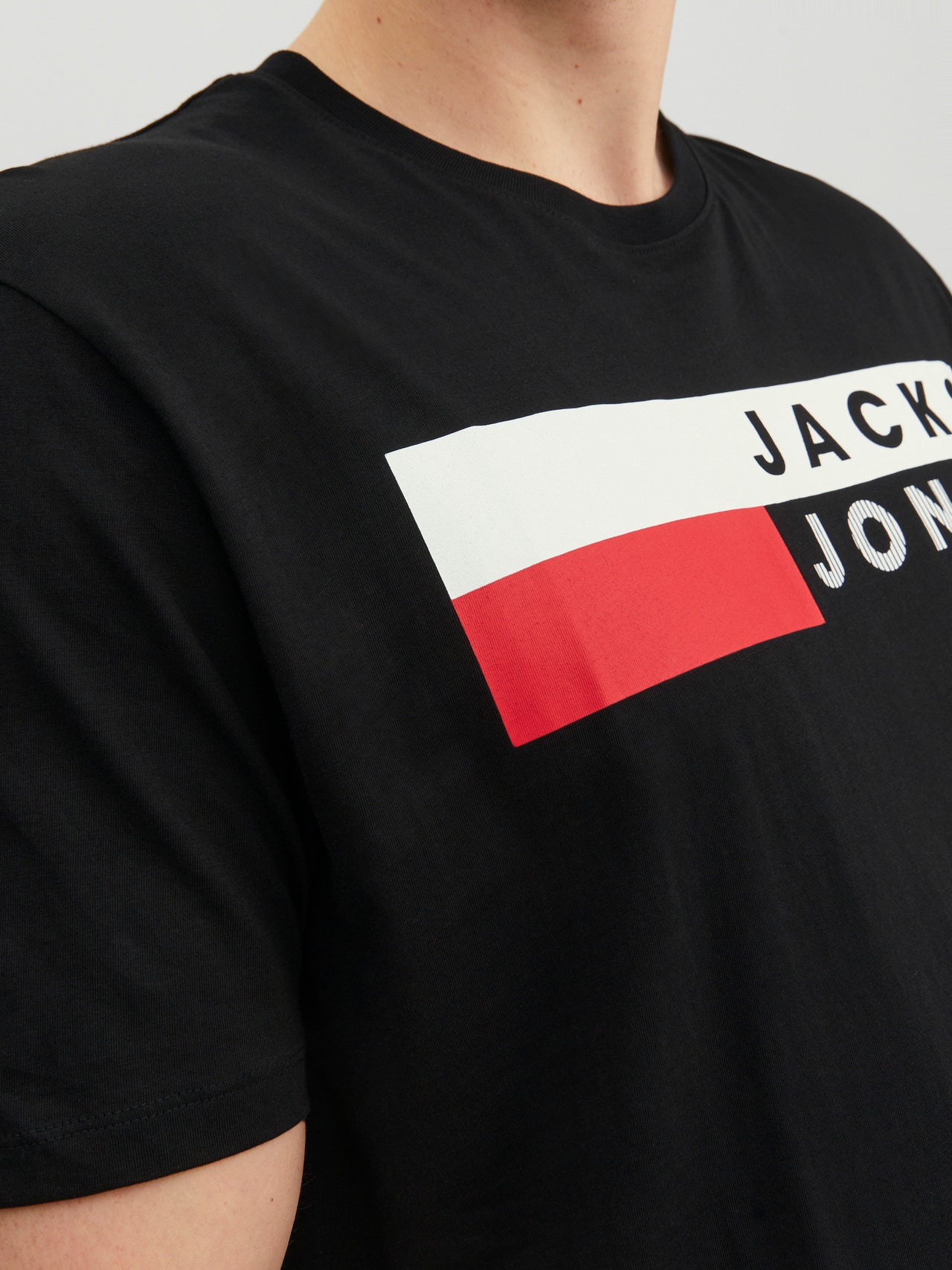 Jack & Jones Plus Size Logotyp T-shirt -Black - 12158505