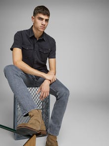 Jack & Jones Regular Fit Denim Shirt -Black Denim - 12159371