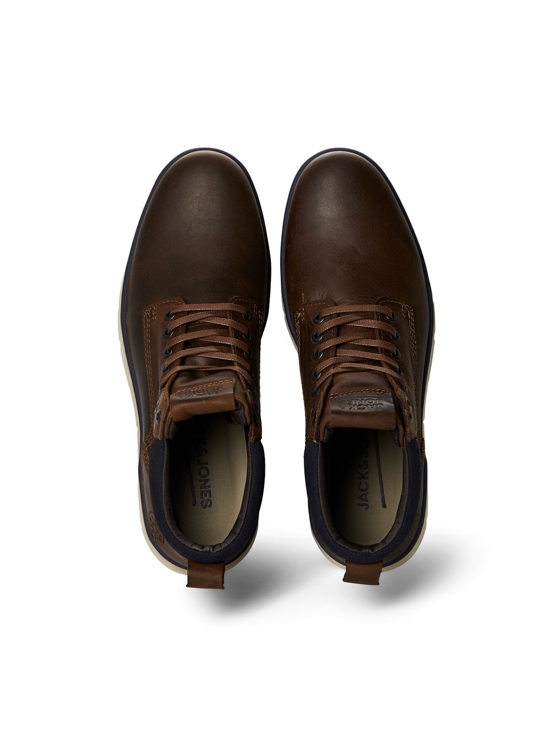 Jack & Jones Leather Boots -Brandy Brown - 12159513